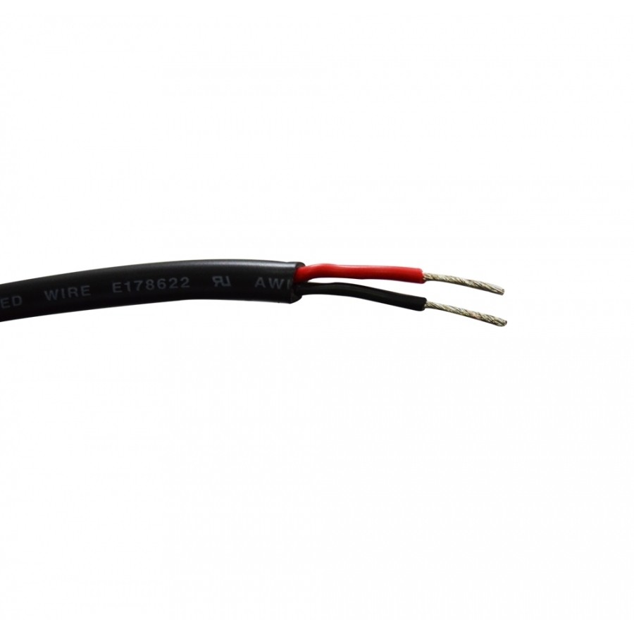 LED WIRE-UL 18AWG RED-BLACK WITH PVC
